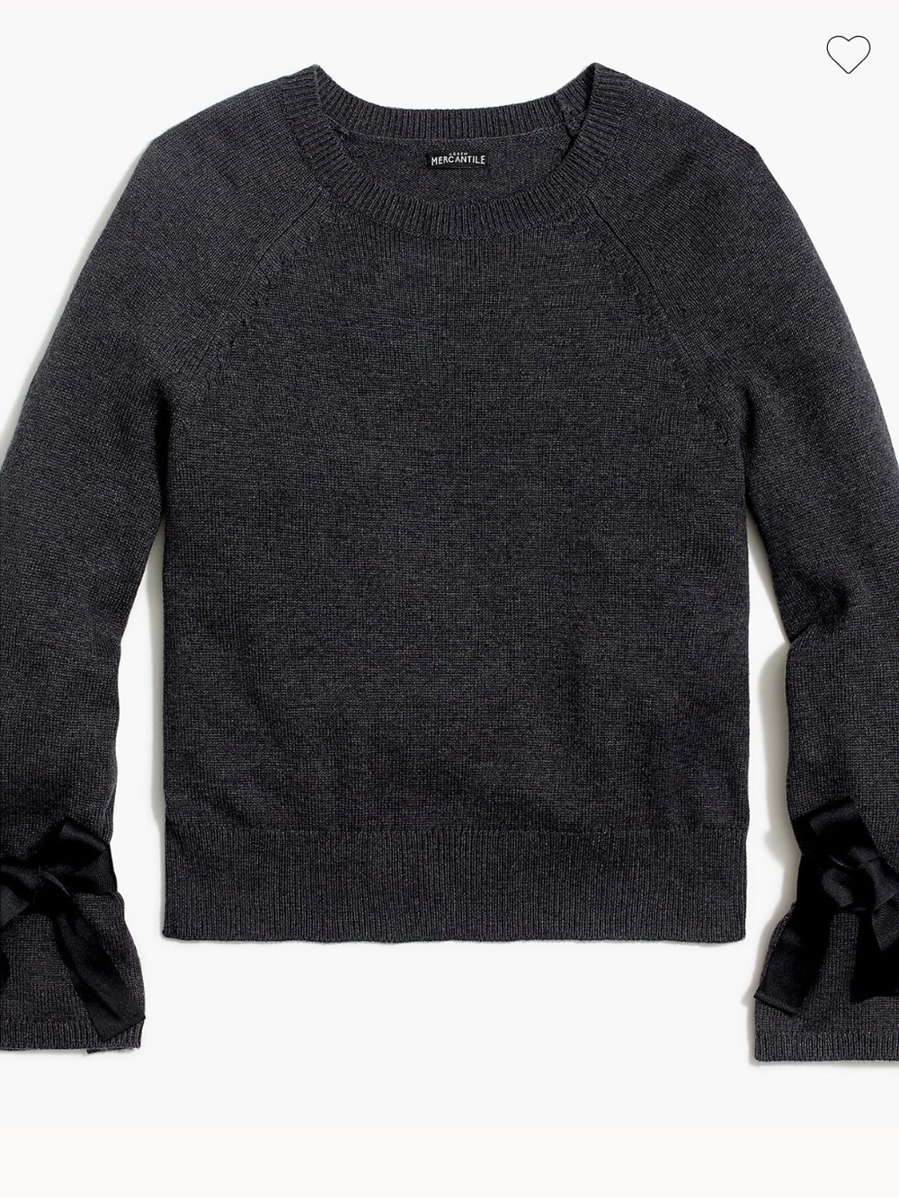 J. Crew Tie Bell Sleeve Crewneck Sweater